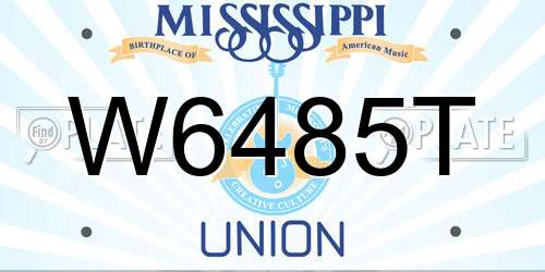 W6485T Mississippi License Plate