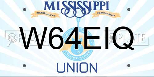 W64EIQ Mississippi License Plate