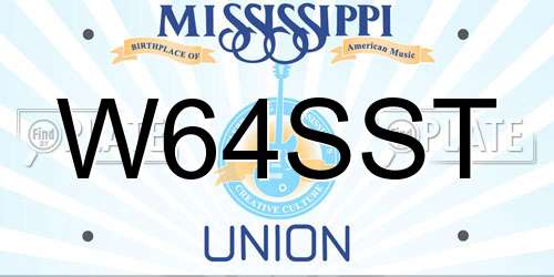 W64SST Mississippi License Plate