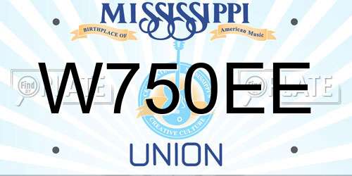 W750EE Mississippi License Plate