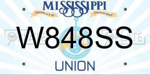 W848SS Mississippi License Plate