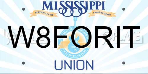 W8FORIT Mississippi License Plate