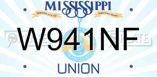 W941NF Mississippi License Plate