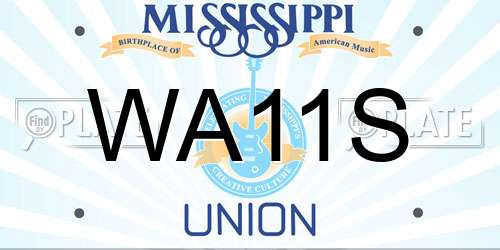 WA11S Mississippi License Plate
