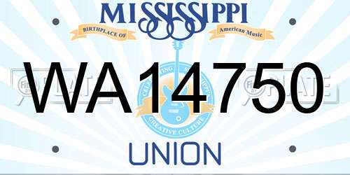 WA14750 Mississippi License Plate