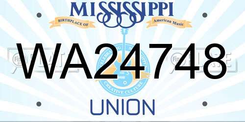 WA24748 Mississippi License Plate
