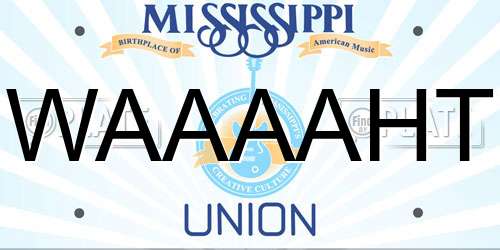 WAAAAHT Mississippi License Plate