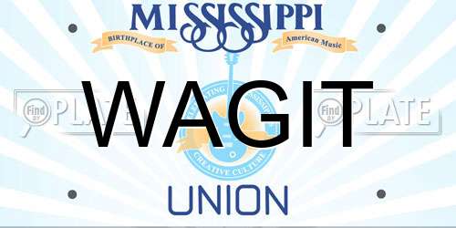 WAGIT Mississippi License Plate