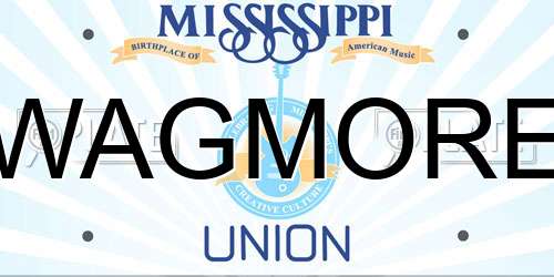 WAGMORE Mississippi License Plate