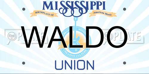 WALDO Mississippi License Plate