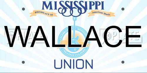 WALLACE Mississippi License Plate