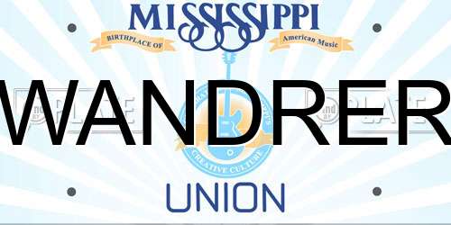 WANDRER Mississippi License Plate