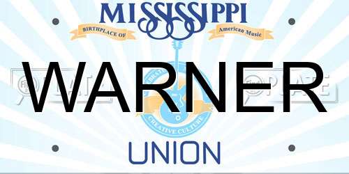 WARNER Mississippi License Plate