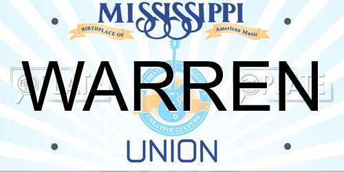 WARREN Mississippi License Plate