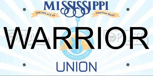 WARRIOR Mississippi License Plate
