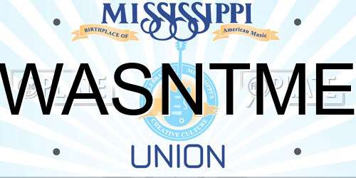 WASNTME Mississippi License Plate
