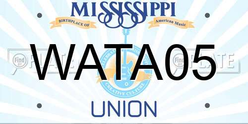 WATA05 Mississippi License Plate