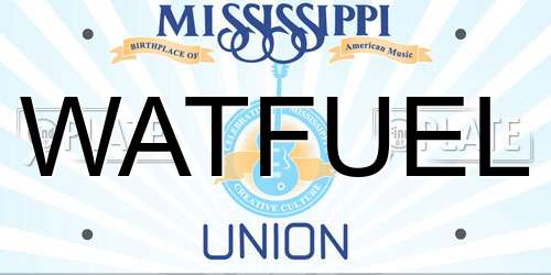 WATFUEL Mississippi License Plate