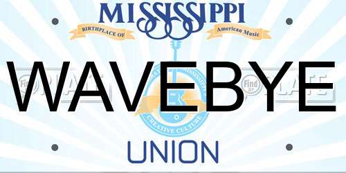 WAVEBYE Mississippi License Plate