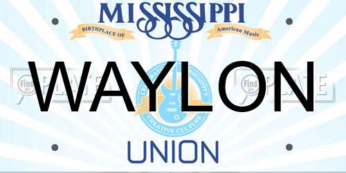 WAYLON Mississippi License Plate