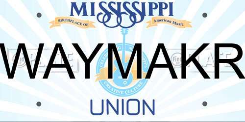 WAYMAKR Mississippi License Plate