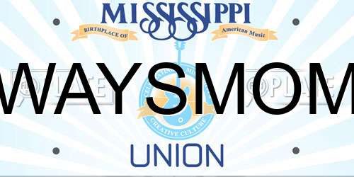 WAYSMOM Mississippi License Plate