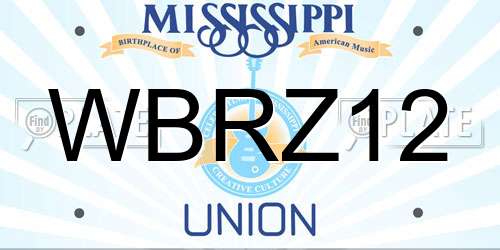 WBRZ12 Mississippi License Plate