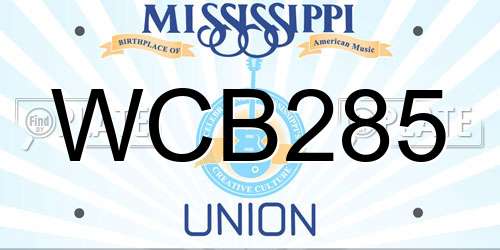 WCB285 Mississippi License Plate