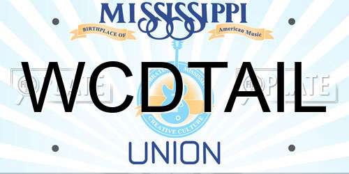 WCDTAIL Mississippi License Plate