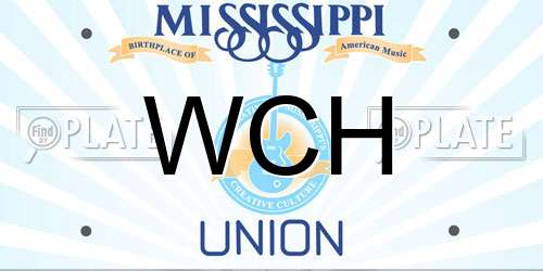 WCH Mississippi License Plate