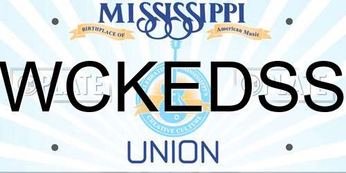 WCKEDSS Mississippi License Plate