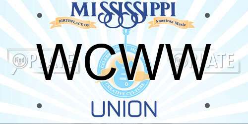 WCWW Mississippi License Plate