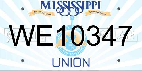 WE10347 Mississippi License Plate