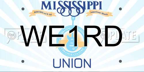 WE1RD Mississippi License Plate