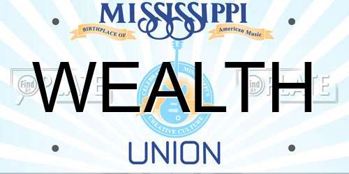 WEALTH Mississippi License Plate