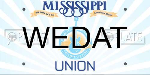 WEDAT Mississippi License Plate