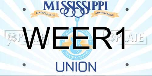 WEER1 Mississippi License Plate