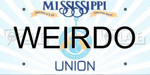 WEIRDO Mississippi License Plate