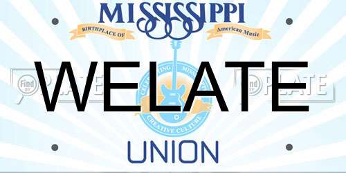 WELATE Mississippi License Plate