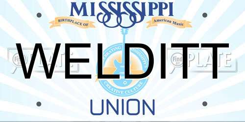 WELDITT Mississippi License Plate