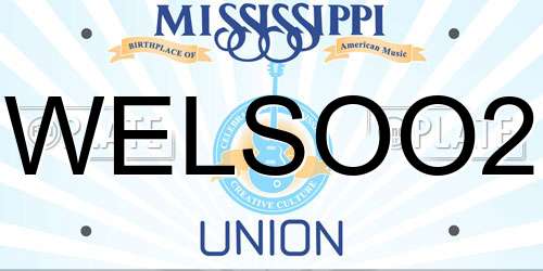 WELSOO2 Mississippi License Plate