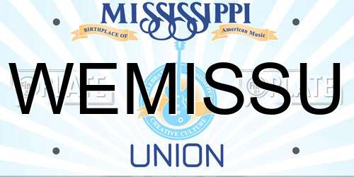 WEMISSU Mississippi License Plate