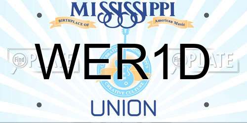 WER1D Mississippi License Plate