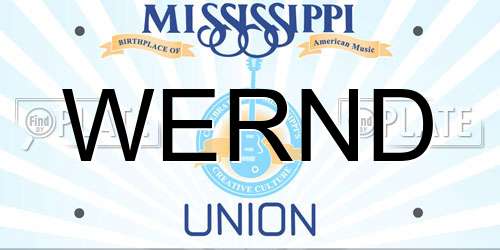 WERND Mississippi License Plate