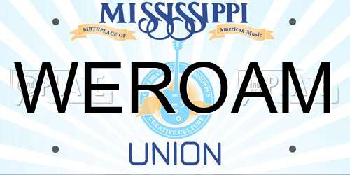 WEROAM Mississippi License Plate