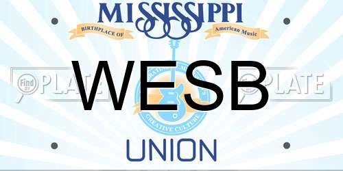 WESB Mississippi License Plate