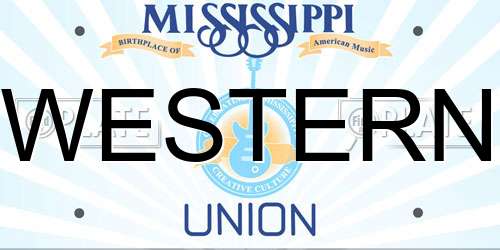 WESTERN Mississippi License Plate