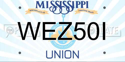 WEZ50I Mississippi License Plate