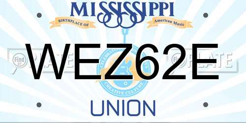 WEZ62E Mississippi License Plate