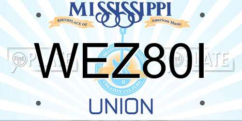 WEZ80I Mississippi License Plate